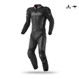 Conjunto de moto en cuero para hombre Bela Rocket Man Mix Kangaroo Negro/Antracita, Roady Sport